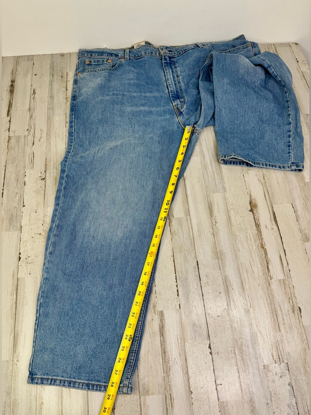 Levis 550 Jeans Mens 48x29 Blue Relaxed Fit Straight Leg Denim Classic NWT - Picture 10 of 12